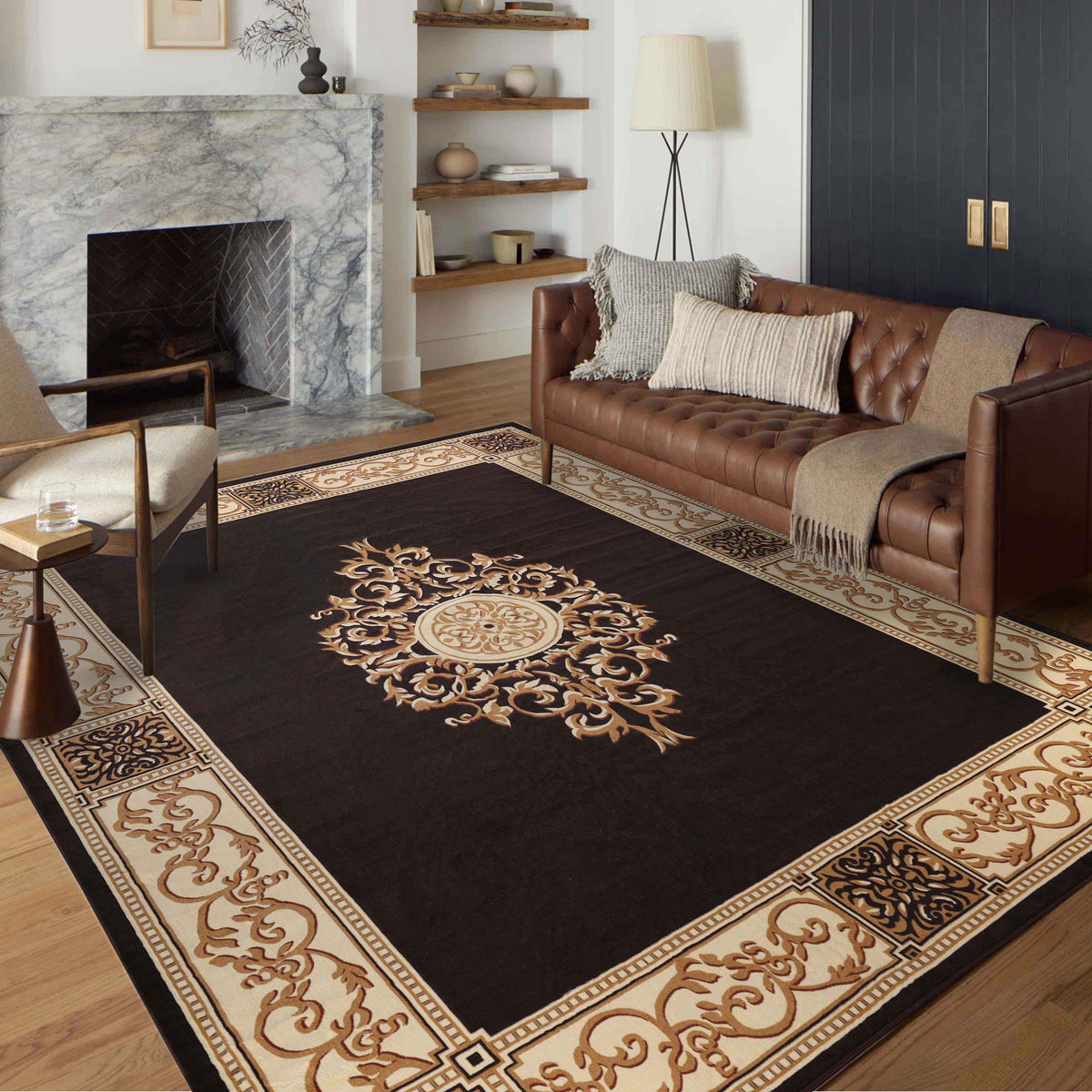 Oversized Medallion Modern Bohemian Indoor Area Rug or Runner Rug - Rugs by Superior - Superior 