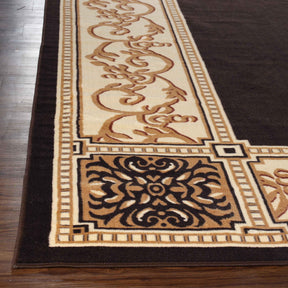 Oversized Medallion Modern Bohemian Indoor Area Rug or Runner Rug - Coffee