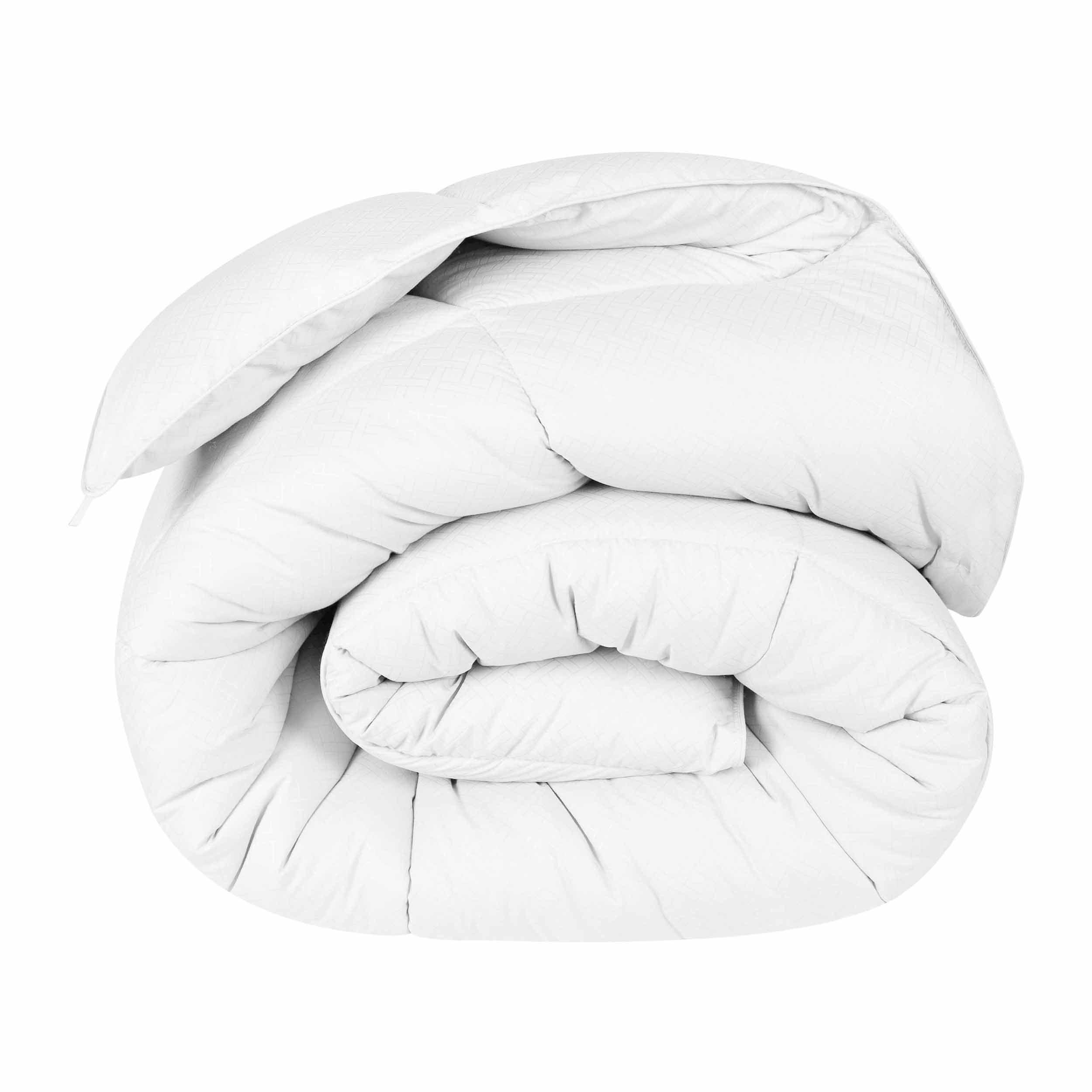 Monochrome Basketweave Plush Microfiber Down Alternative Comforter - Comforter by Superior