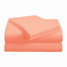 Brushed Microfiber Deep Pocket Breathable 4 Piece Bed Sheet Set - Coral