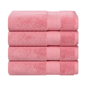 Aria Turkish Cotton Heavyweight Solid Absorbent Bath Towel Set of 4