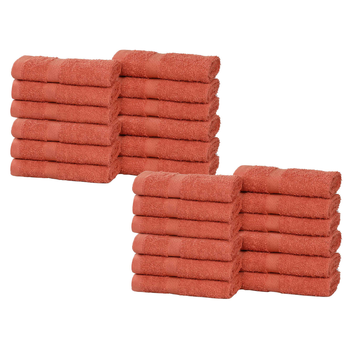 Eco-Friendly Cotton Absorbent 24-Piece Washcloth / Face Towel Set