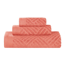 Basketweave Egyptian Cotton Jacquard 3 Piece Assorted Towel Set - Towel Set by Superior - Superior 