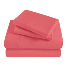 Egyptian Cotton 300 Thread Count Solid Deep Pocket Bed Sheet Set - Coral