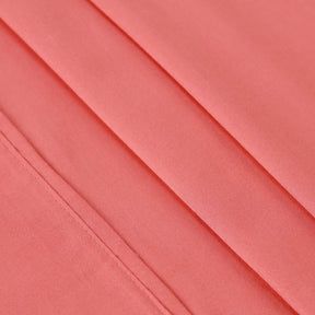 Egyptian Cotton 300 Thread Count Solid Deep Pocket Bed Sheet Set - Coral