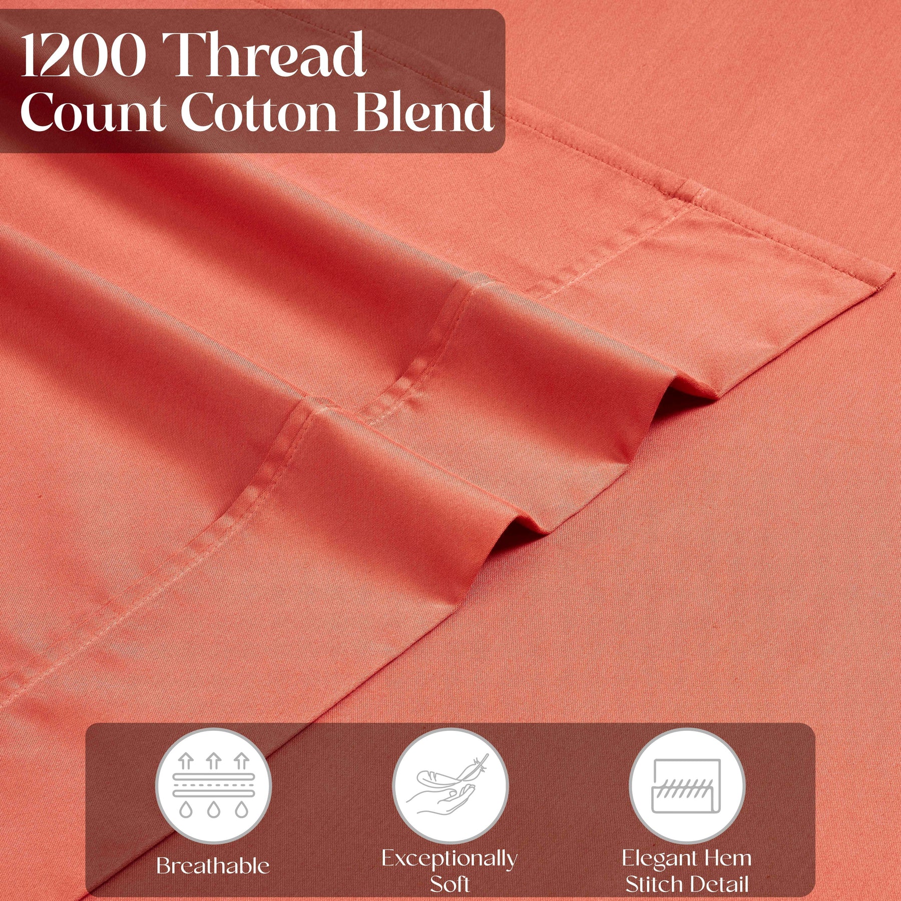 1200 Thread Count Cotton Rich Solid Deep Pocket Bed Sheet Set - Sheet Set by Superior