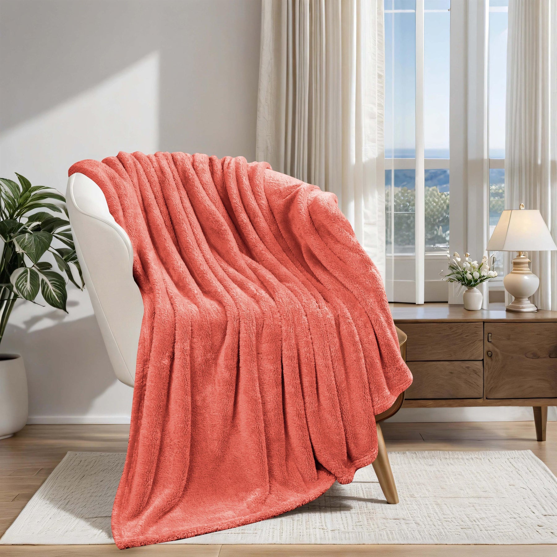 Fleece Plush Medium Weight Fluffy Soft Solid Decorative Blanket - Blanket by Superior - Superior 