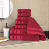 Hays Cotton Medium Weight 8 Piece Assorted Bathroom Towel Set - Towel Set by Superior