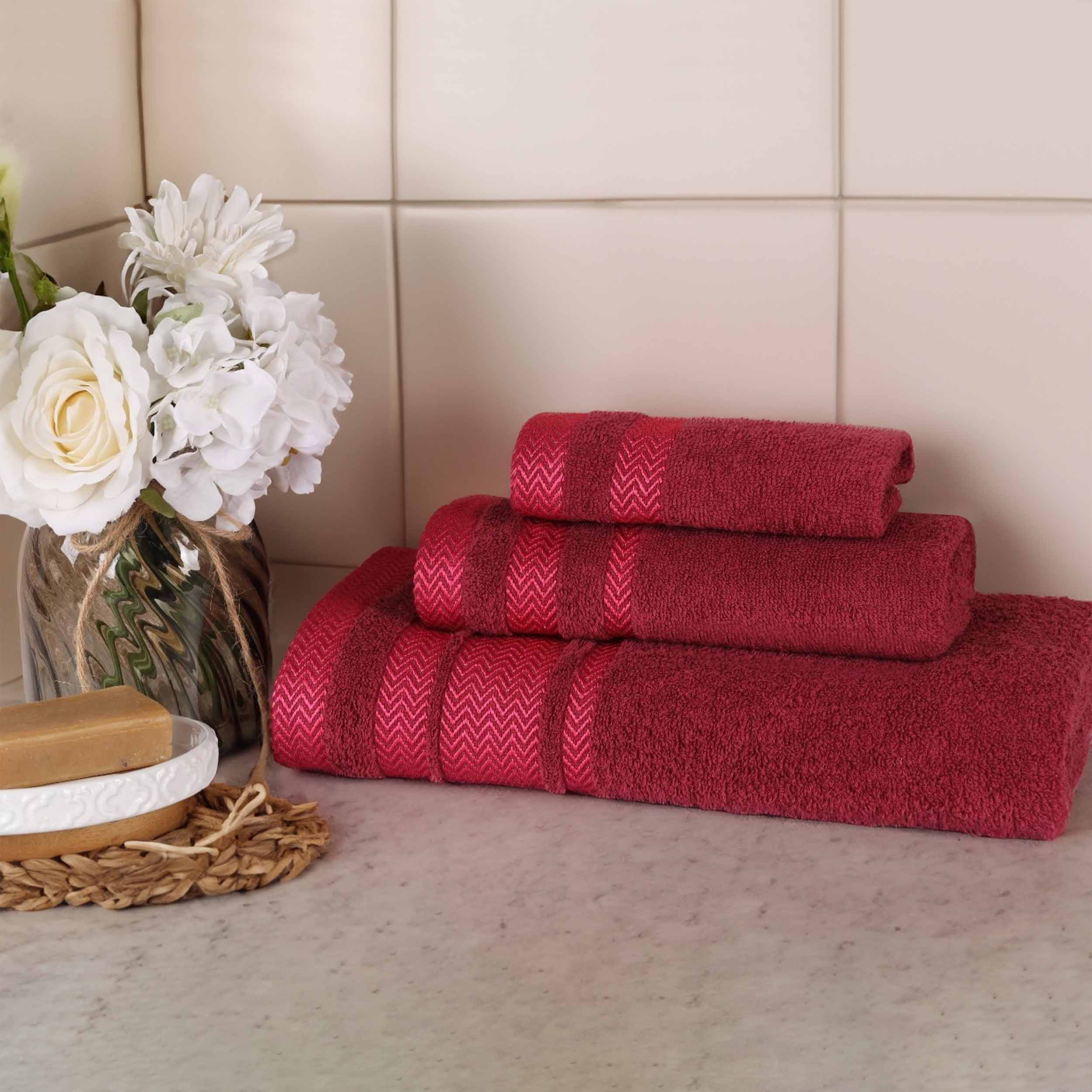 Hays Cotton Medium Weight 3 Piece Assorted Bathroom Towel Set - Towel Set by Superior