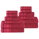 Hays Cotton Medium Weight 12 Piece Assorted Bathroom Towel Set - Towel Set by Superior