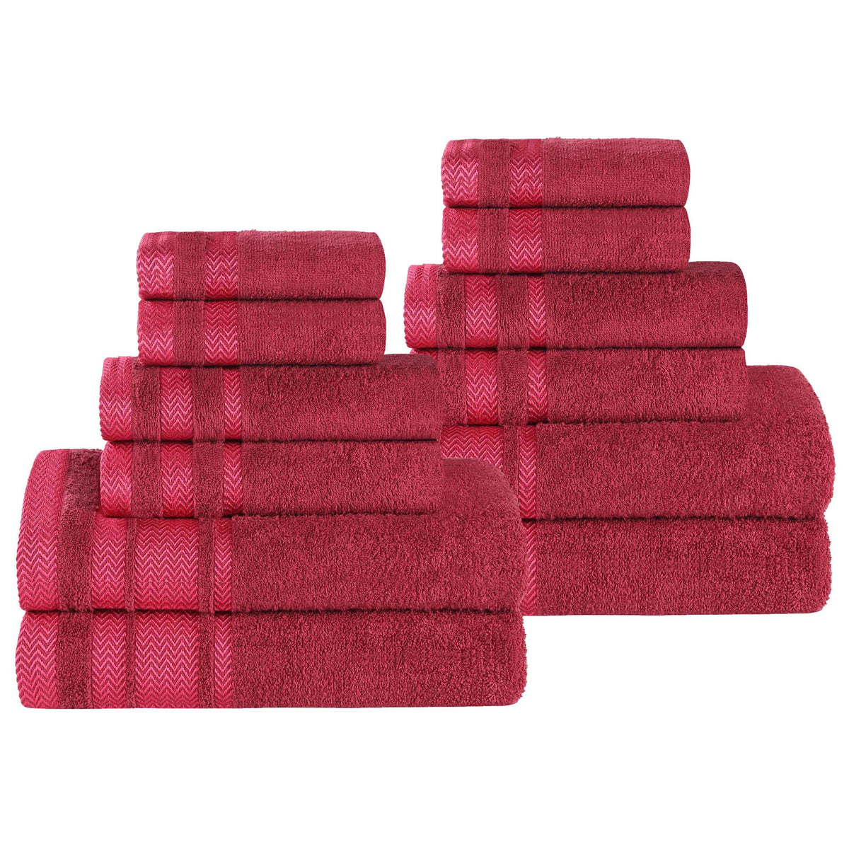 Hays Cotton Medium Weight 12 Piece Assorted Bathroom Towel Set