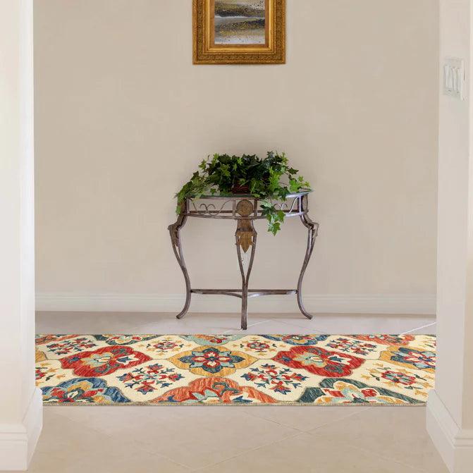 Geometric Floral Hand-Tufted Handmade Wool Indoor Area Rug Or Runner - Rugs by Superior - Superior 