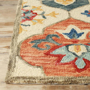 Geometric Floral Hand-Tufted Handmade Wool Indoor Area Rug Or Runner - Rugs by Superior - Superior 