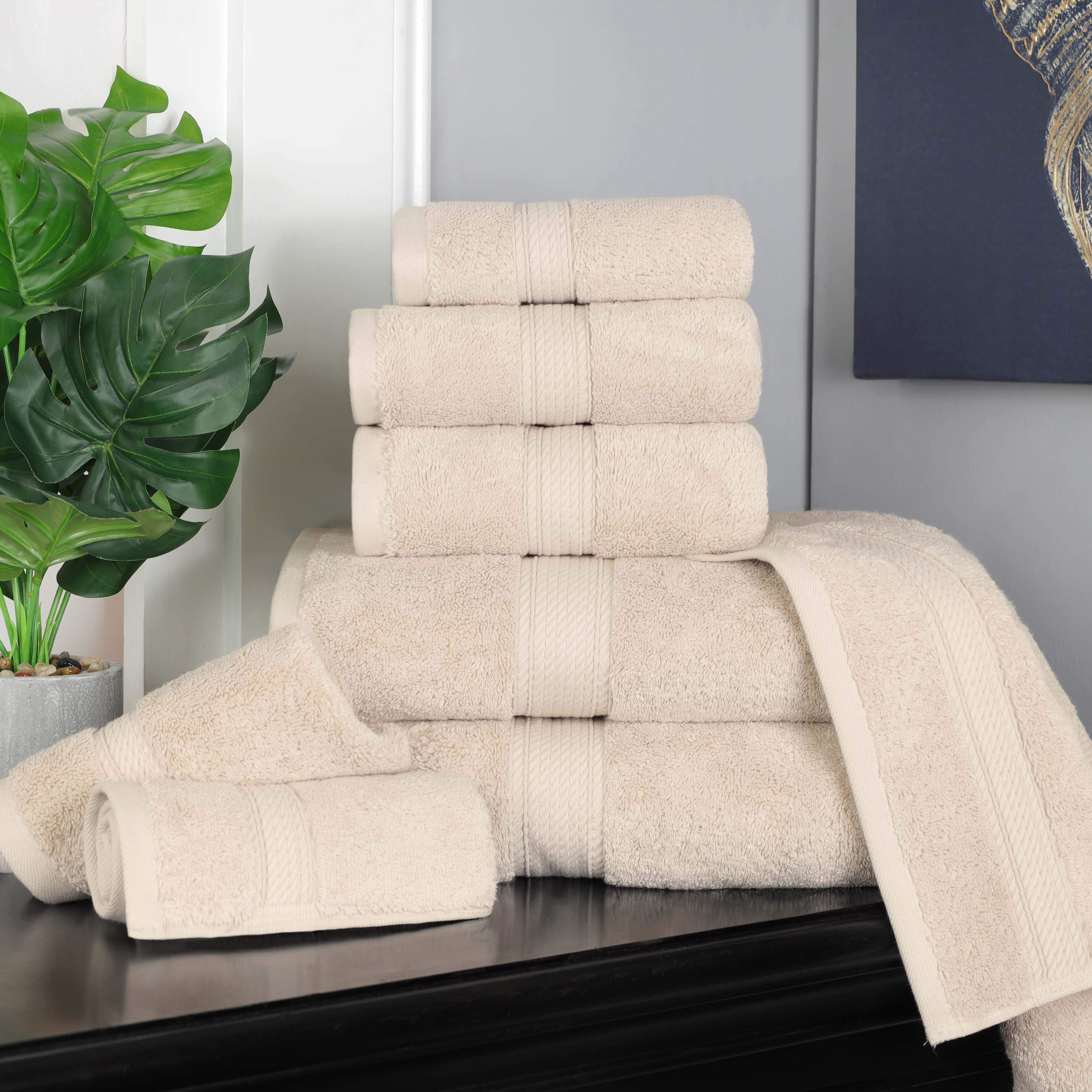 Madison Egyptian Cotton Pile Plush Heavyweight 8 Piece Towel Set - Towel Set by Superior