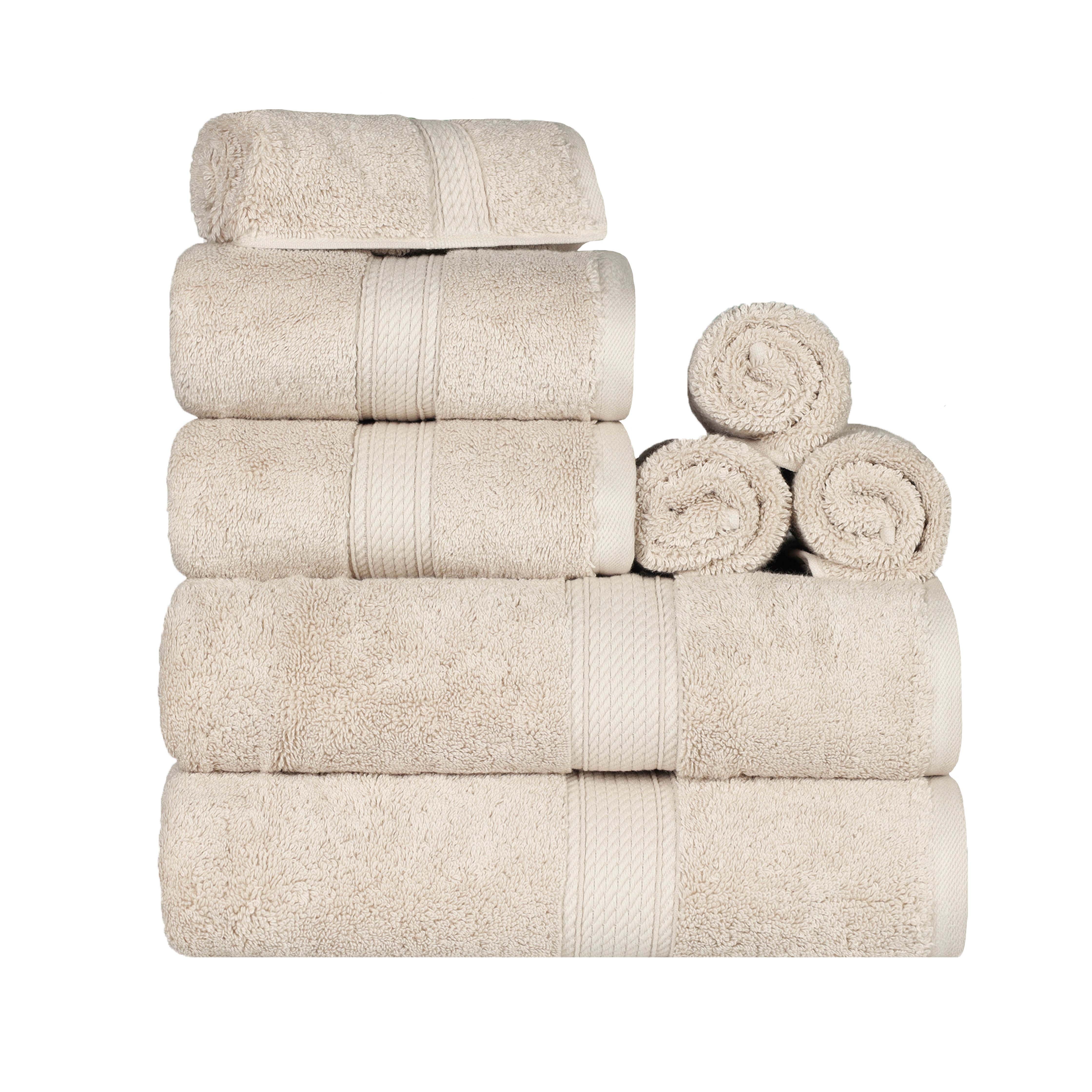 Madison Egyptian Cotton Pile Plush Heavyweight 8 Piece Towel Set - Towel Set by Superior