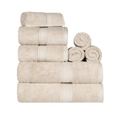 Madison Egyptian Cotton Pile Plush Heavyweight 8 Piece Towel Set