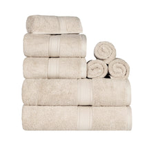 Madison Egyptian Cotton Pile Plush Heavyweight 8 Piece Towel Set