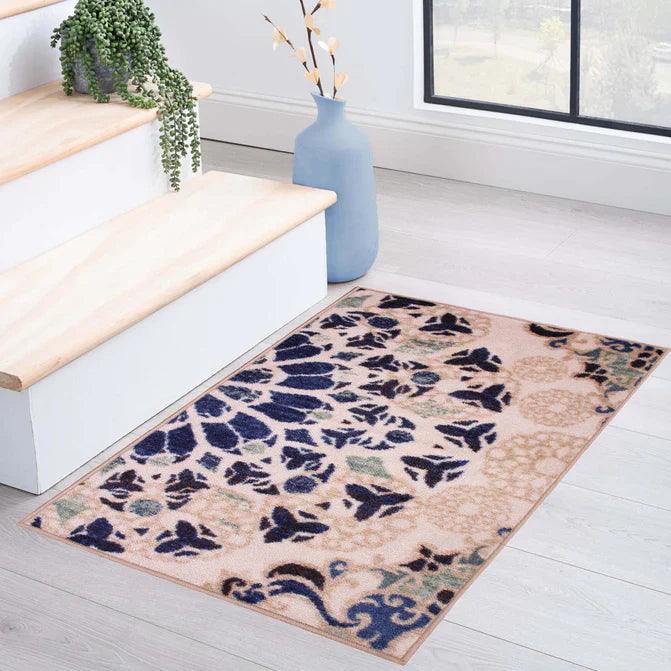 Thalia Damask Medallion Non-Slip Washable Indoor Area Rug or Runner - Rugs by Superior - Superior 