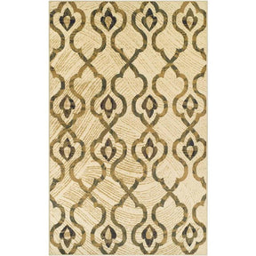 Brighton Geometric Lattice Indoor Area Rug Or Runner Rug Or Door Mat - Cream