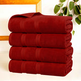 Smart Dry Zero Twist Cotton Medium Weight Bath Towels, Set of 4 - Bath Towel by Superior