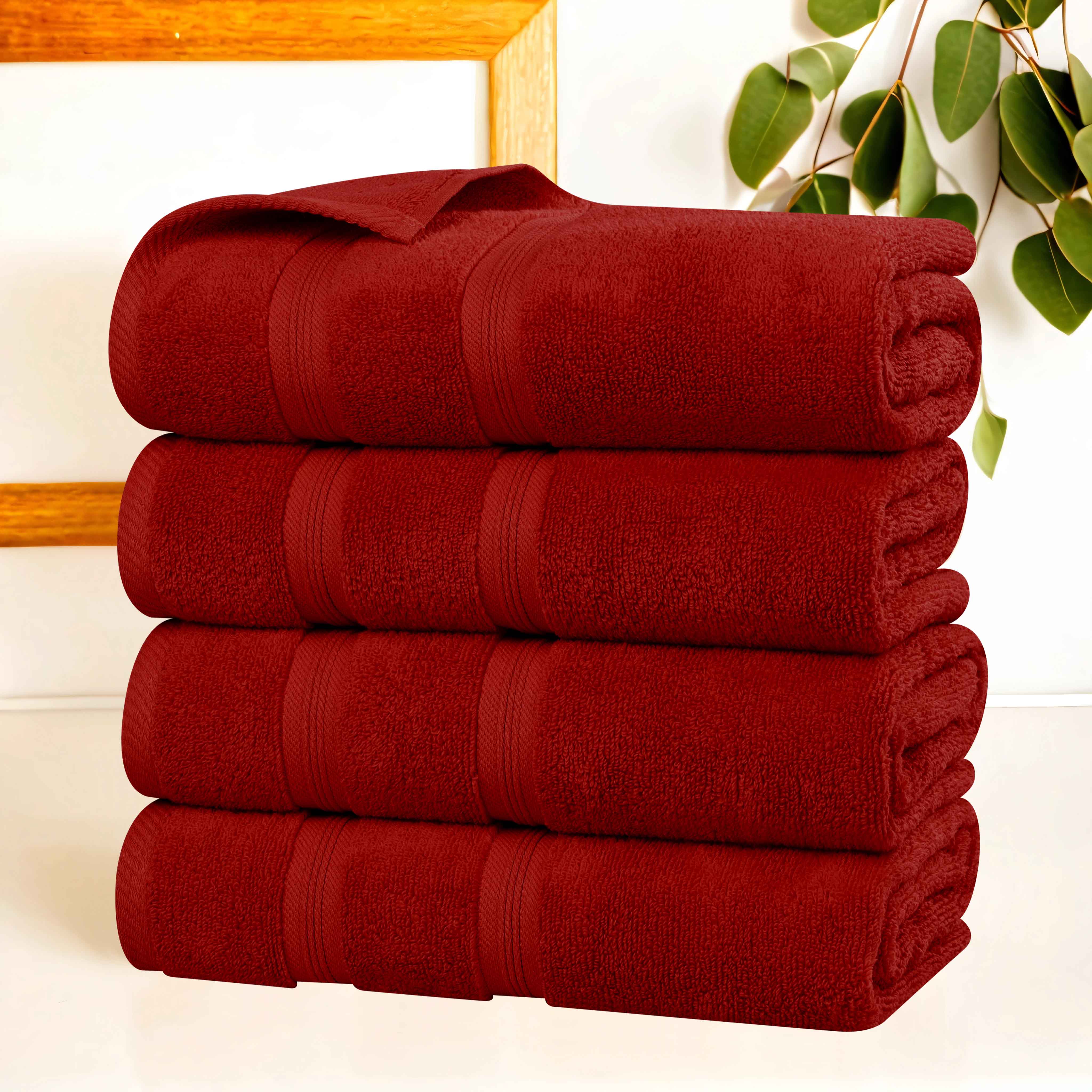 Smart Dry Zero Twist Cotton Medium Weight Bath Towels, Set of 4 - Bath Towel by Superior