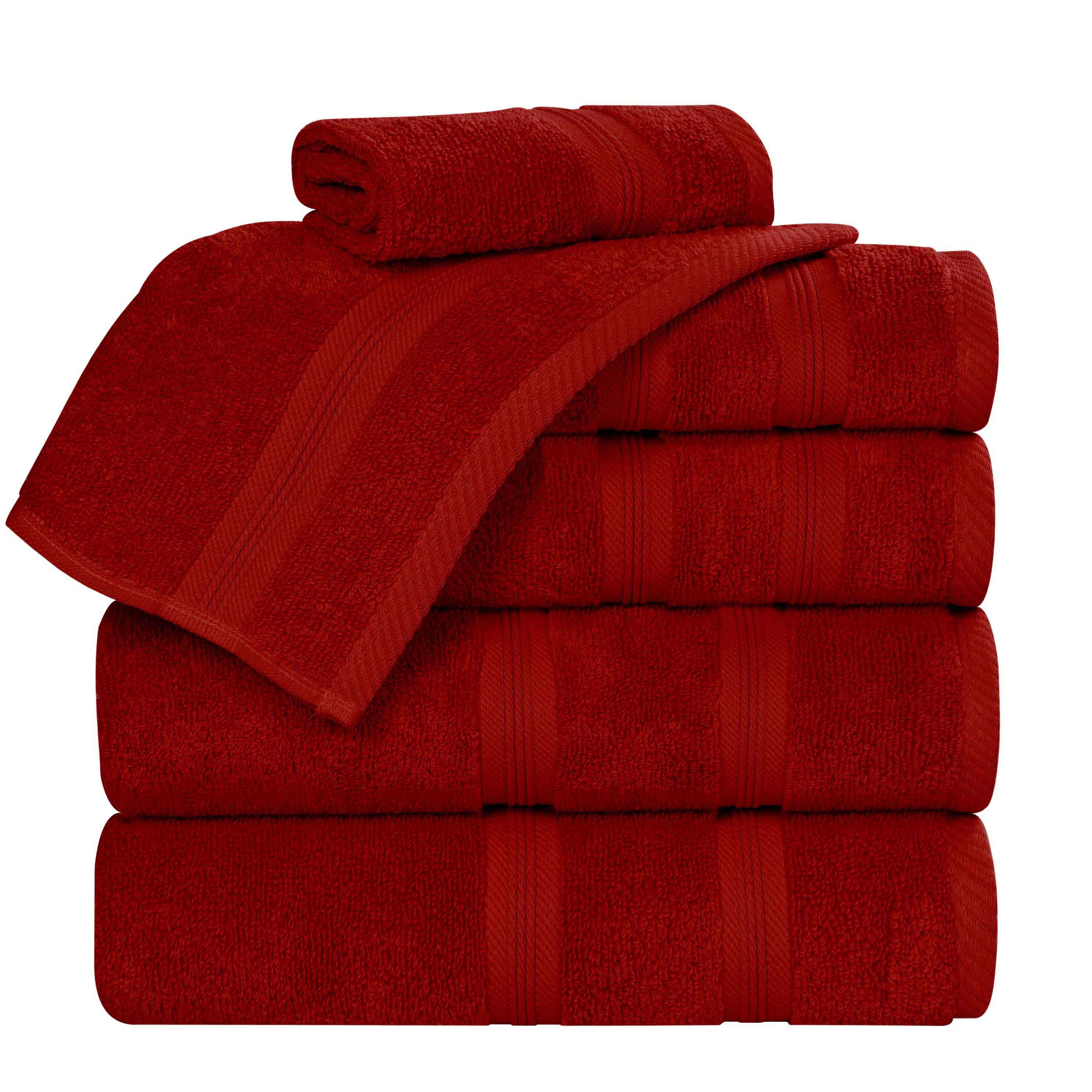 Smart Dry Zero Twist Cotton Medium Weight 6 Piece Assorted Towel Set - Towel Set by Superior