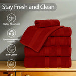 Smart Dry Zero Twist Cotton Medium Weight 6 Piece Assorted Towel Set - Towel Set by Superior