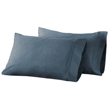 Egyptian Cotton 850 Thread Count Solid Luxury Pillowcases, Set of 2 - DarkBlue