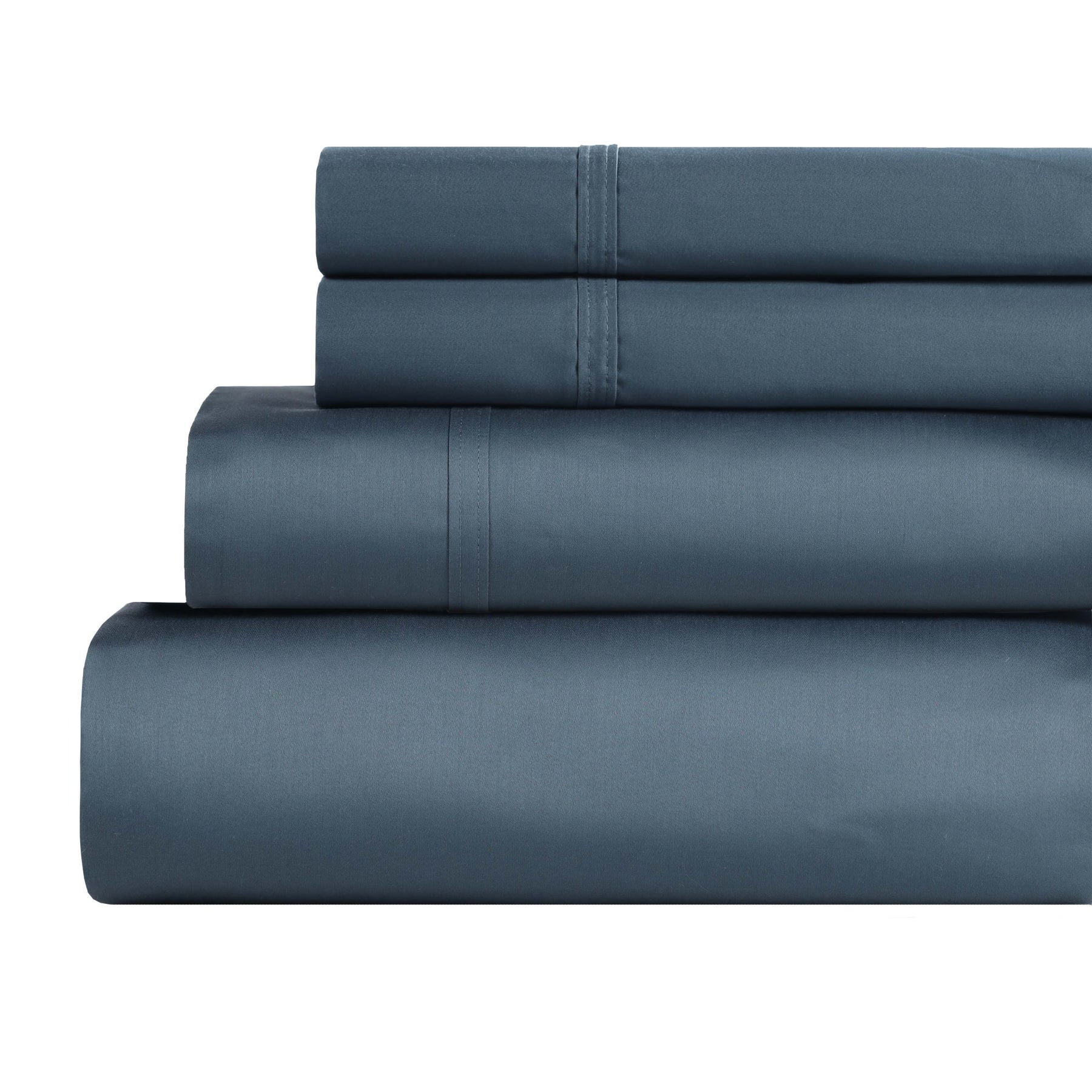 Egyptian Cotton 850 Thread Count Solid Deep Pocket Bed Sheet Set - DarkBlue