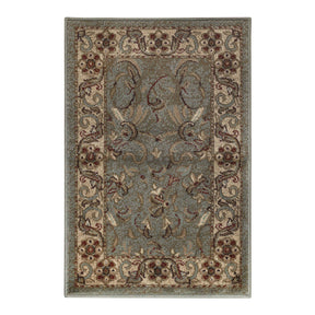 Heritage Traditional Floral Scroll Indoor Runner or Area Rug - DarkGreen