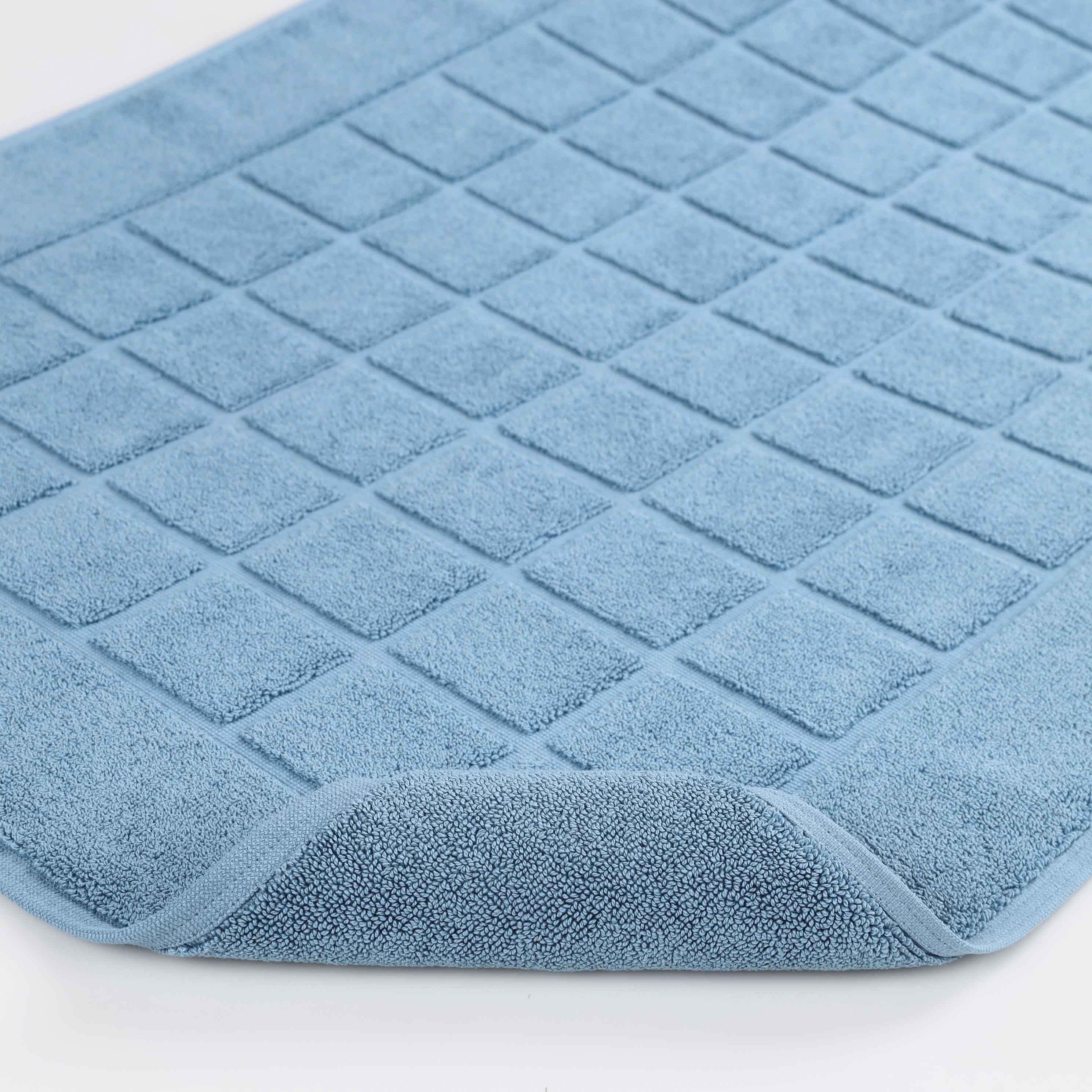 Nora Cotton Solid Absorbent Thick Checkered Washable Bath Mat Set of 2 - Bath Mats by Superior