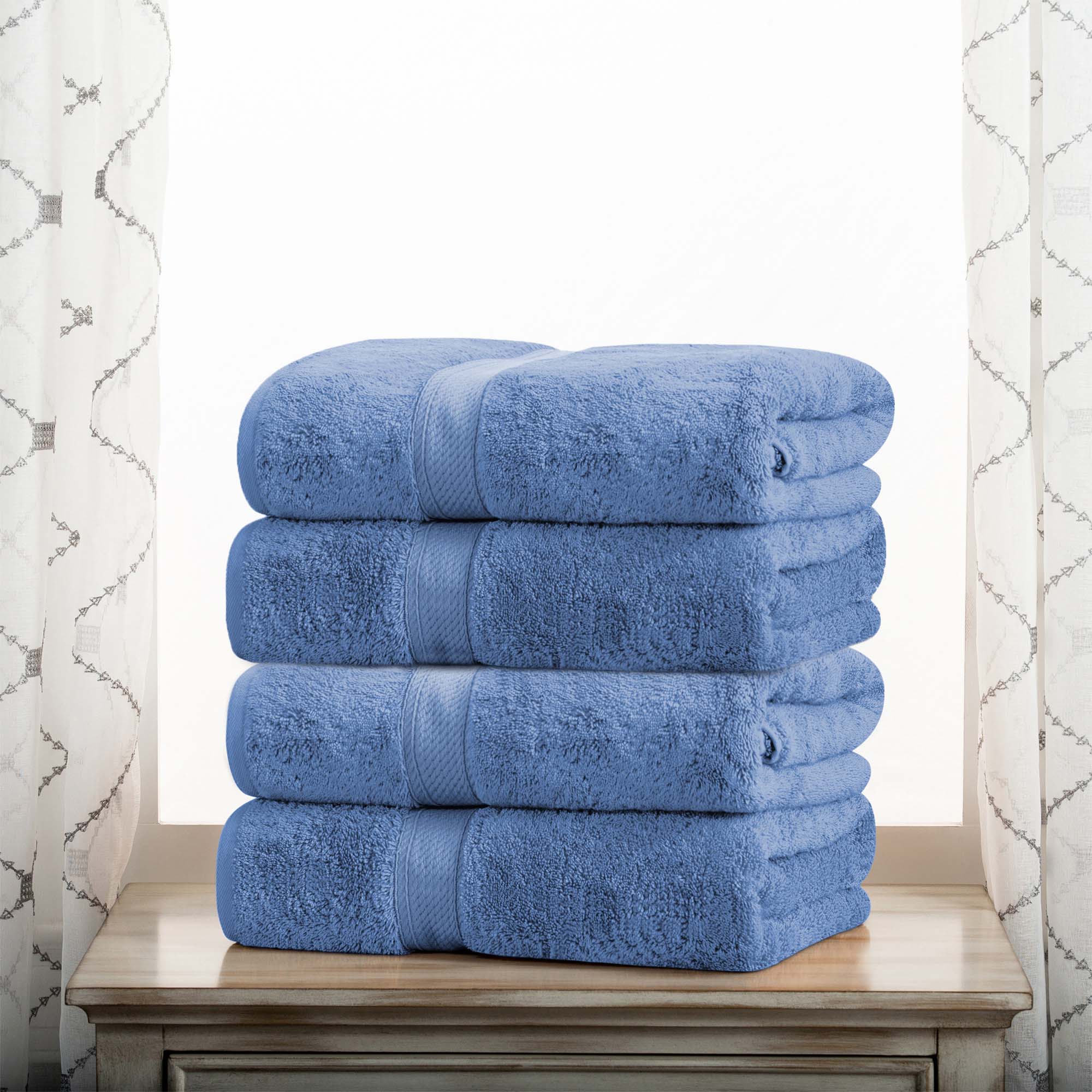 Madison Egyptian Cotton Pile Heavyweight 4 Piece Bath Towel Set - Bath Towel by Superior