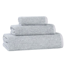 Destin Cotton Blend Medium Weight Textured Ribbed 3 Piece Towel Set