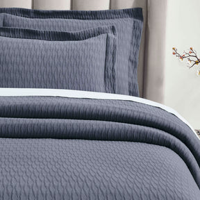 Calvert Cotton Matelasse Weave Diamond Lattice Bedspread Set