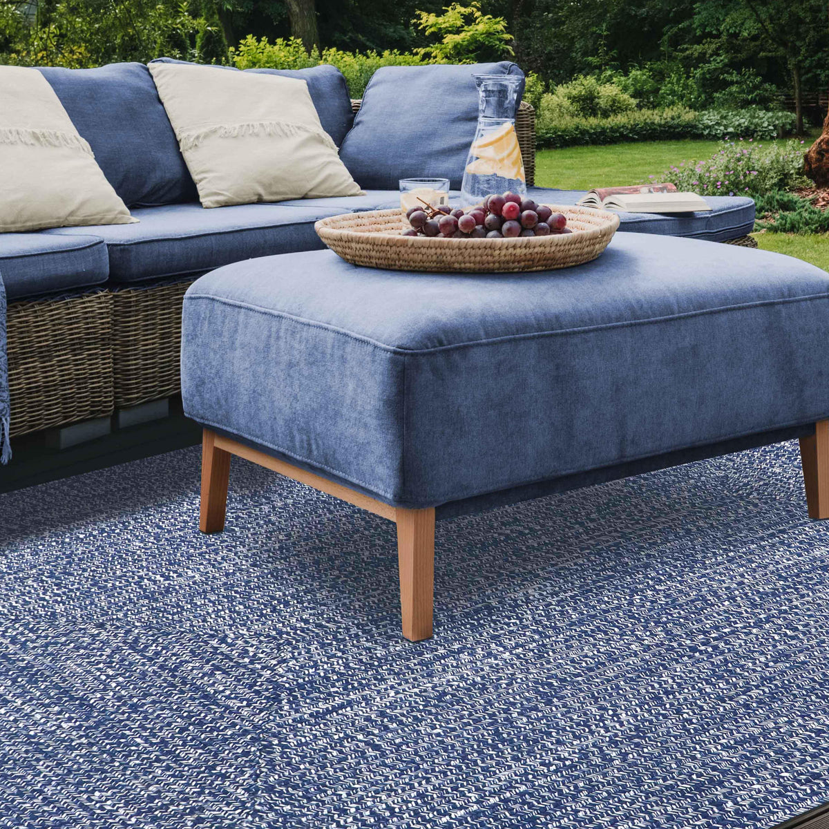 Multi Toned Braided Area Rug Bohemian Indoor Outdoor Rugs - Rugs by Superior - Superior 