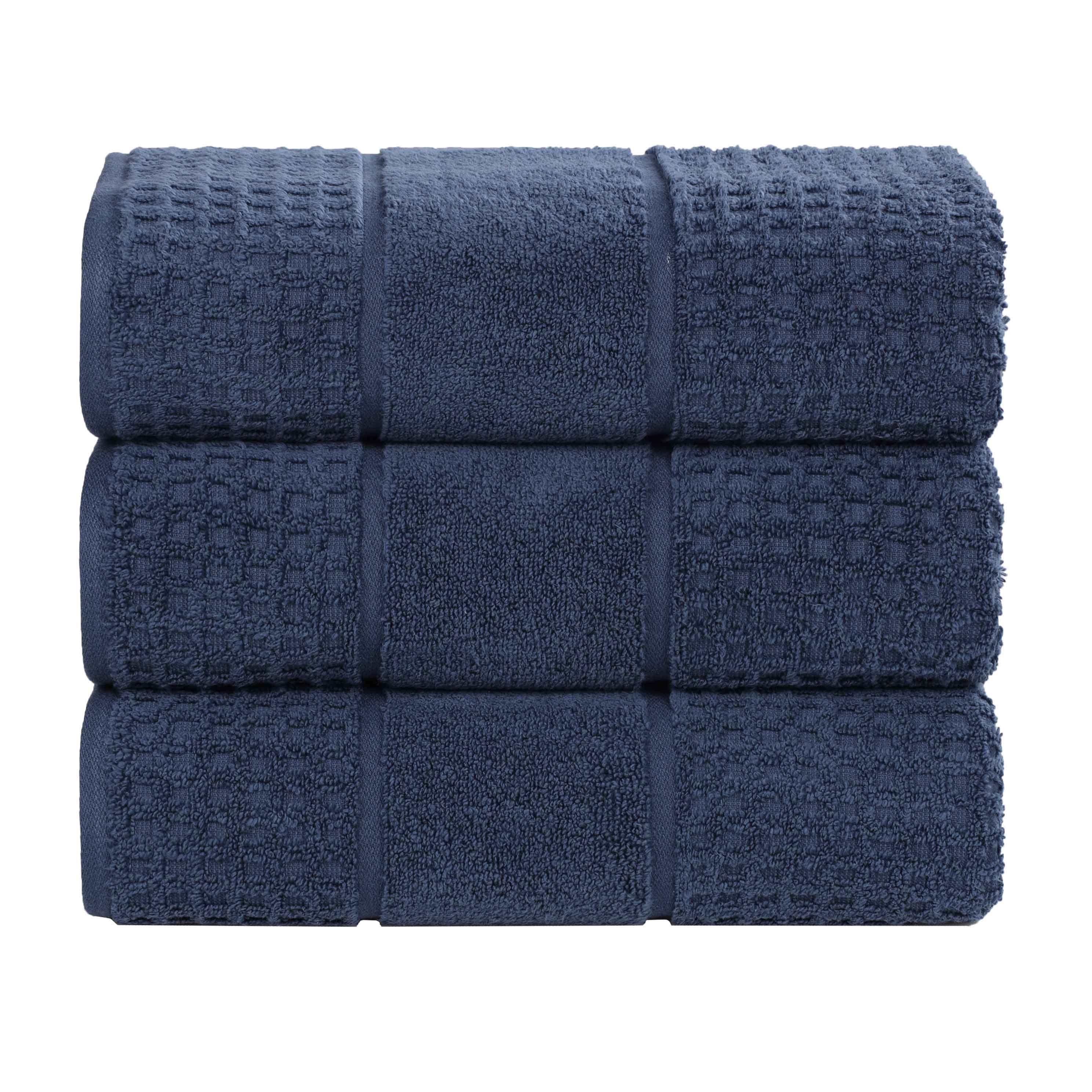 Napa Zero Twist Cotton Solid Waffle Honeycomb Bath Towel Set of 3 - Bath Towel by Superior