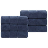 Napa Zero Twist Cotton Solid Waffle Honeycomb Hand Towel Set of 6 - Towel Set by Superior