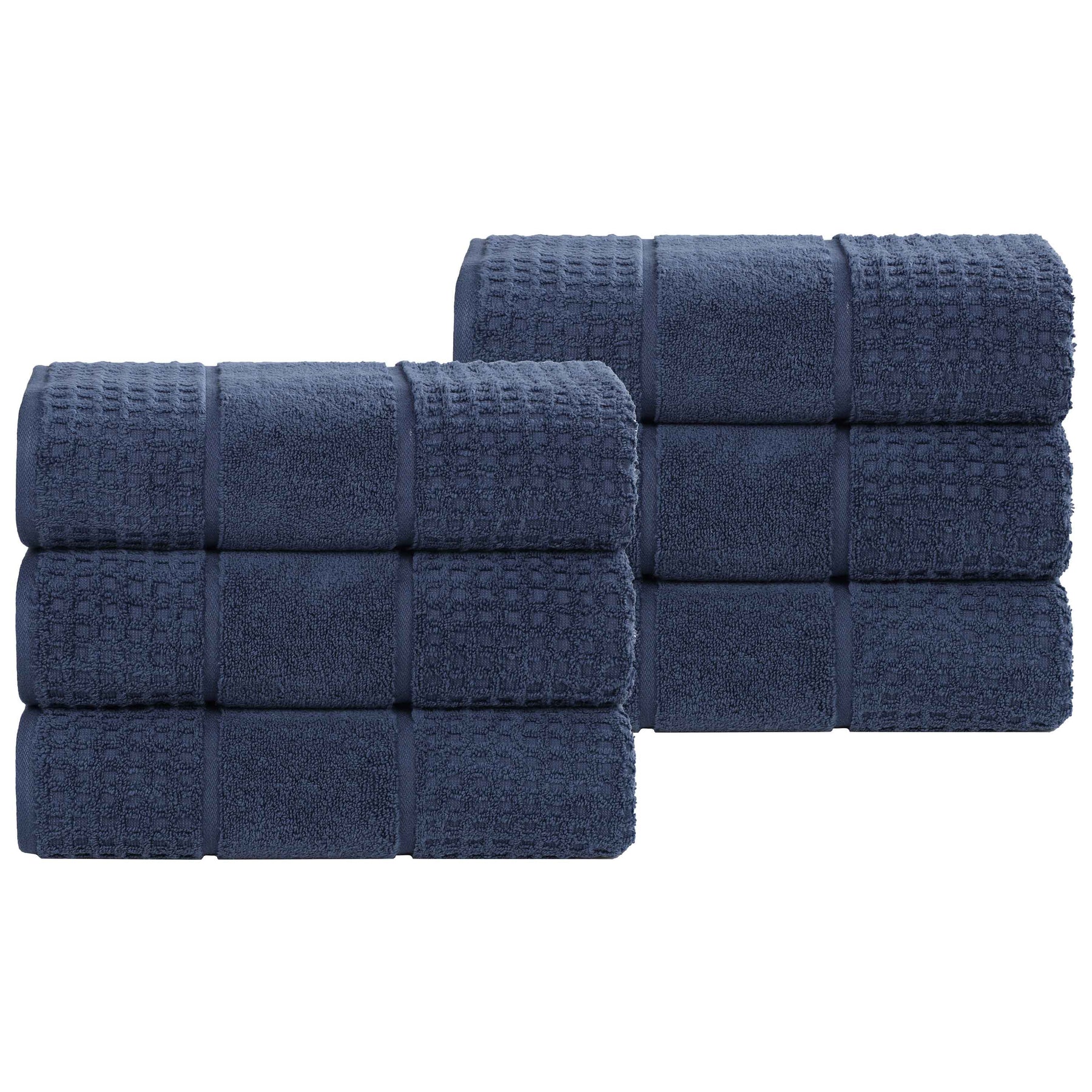 Napa Zero Twist Cotton Solid Waffle Honeycomb Hand Towel Set of 6