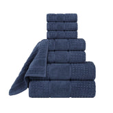 Napa Zero Twist Cotton Solid Waffle Honeycomb 8 Piece Towel Set