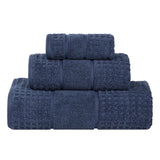 Napa Zero Twist Cotton Solid Waffle Honeycomb 3 Piece Towel Set - Towel Set by Superior