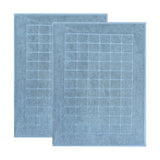 Nora Cotton Solid Absorbent Thick Checkered Washable Bath Mat Set of 2 - Bath Mats by Superior