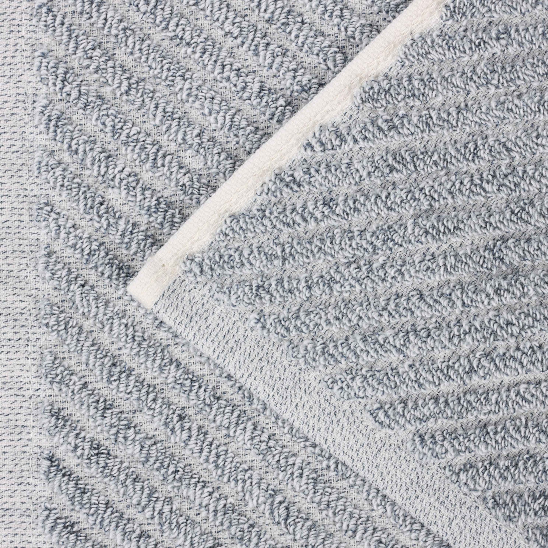 Amelia Cotton Blend Textured Diagonal Ribbed Bath Towels, Set of 2