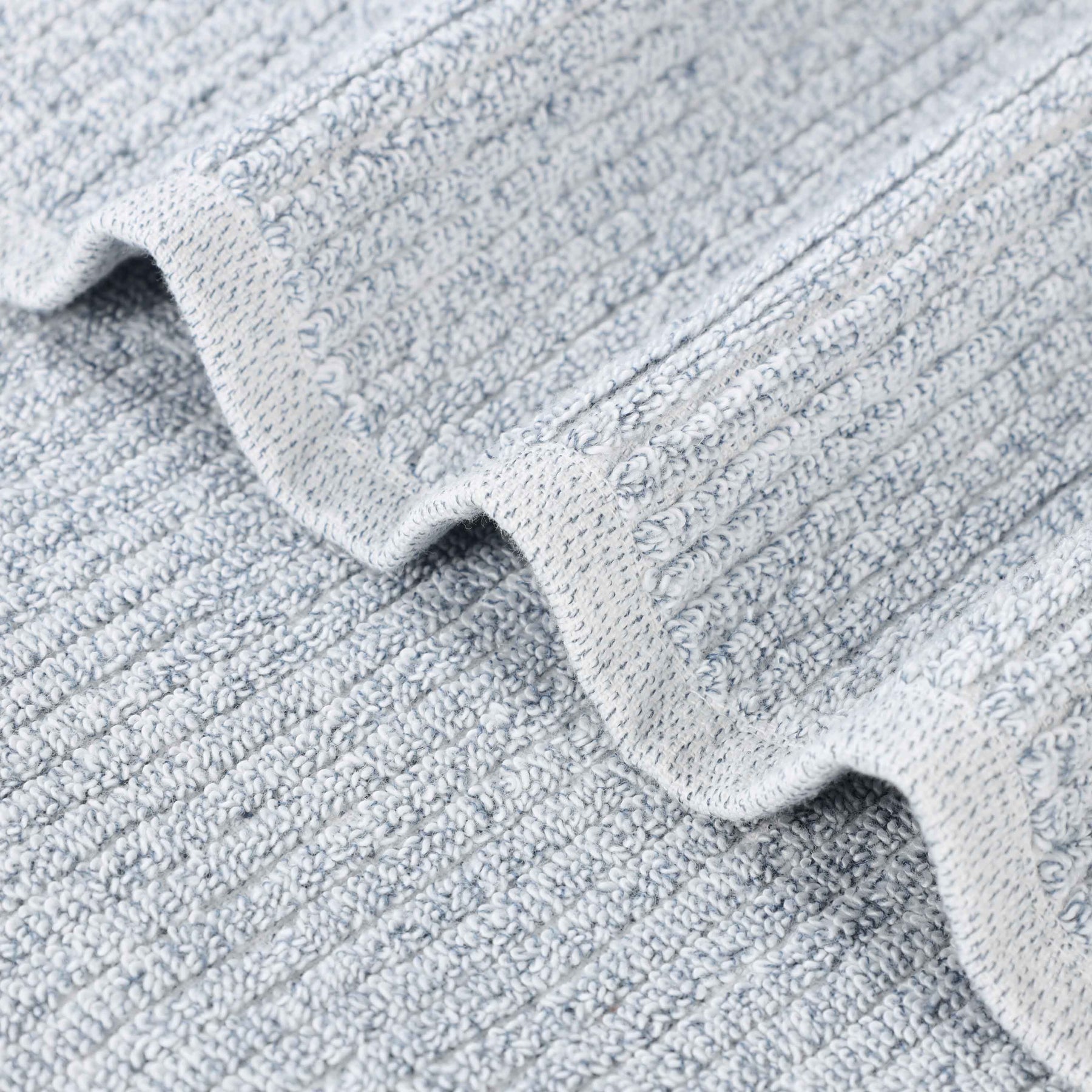 Destin Cotton Blend Medium Weight Textured Ribbed Bath Towels, Set of 2