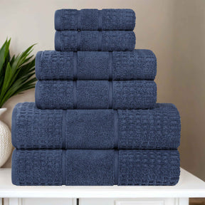 Napa Zero Twist Cotton Solid Waffle Honeycomb 6 Piece Towel Set