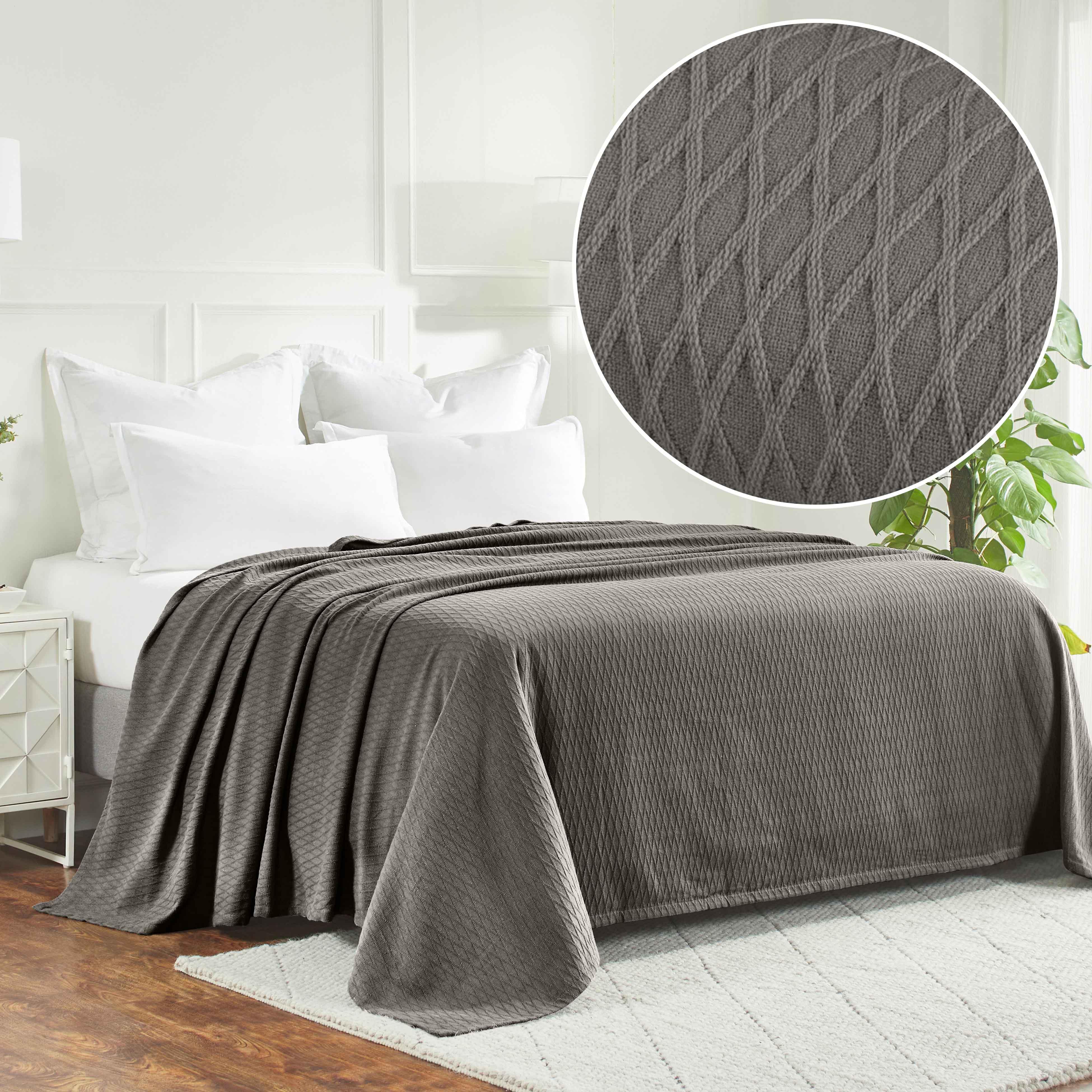 Diamond Weave Modern Classic Geometric All-Season Cotton Blanket - Blanket by Superior