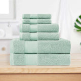 Turkish Cotton Highly Absorbent Solid 6 Piece Towel Set - Towel Set by Superior