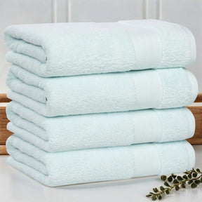 Aria Turkish Cotton Heavyweight Solid Absorbent Bath Towel Set of 4