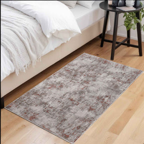 Euphemia Distressed Abstract Indoor Area Rug or Runner - Rust