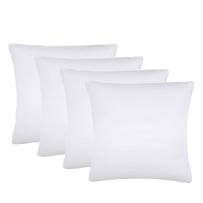 Medium Density Down Alternative Solid Euro Pillows, Set of 2 and 4 - White