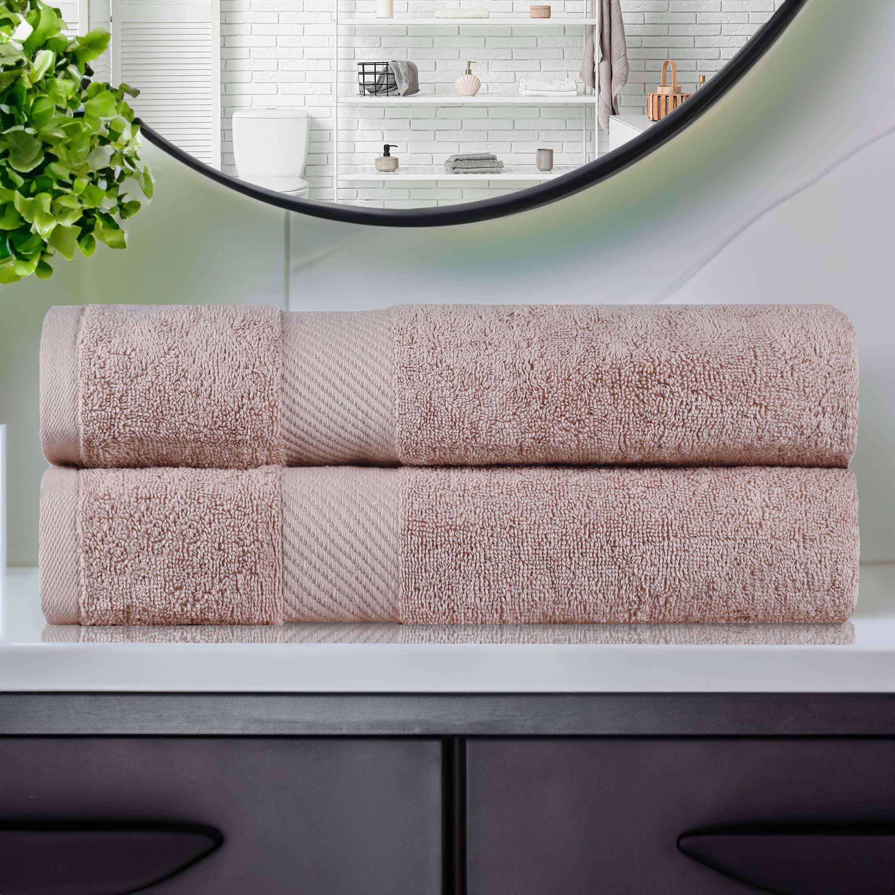 Kendell Egyptian Cotton Solid Medium Weight Bath Towel Set of 2 - Bath Towel by Superior